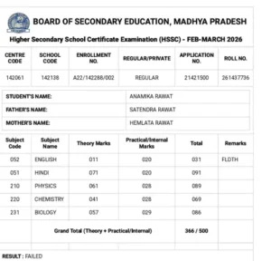 exam result 