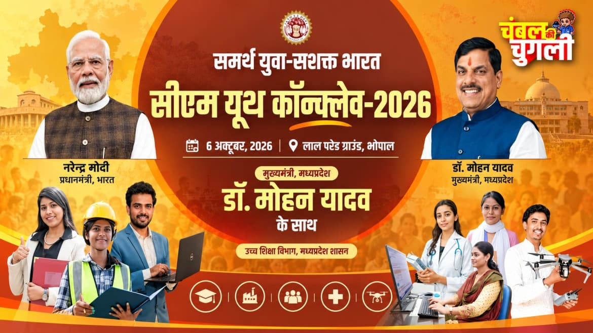 भोपाल के लाल परेड ग्राउंड में 20 हजार युवाओं की भारी भीड़ को संभालने के लिए प्रशासन की तगड़ी व्यवस्था: 6 अक्टूबर को होने वाले सीएम यूथ कॉन्क्लेव