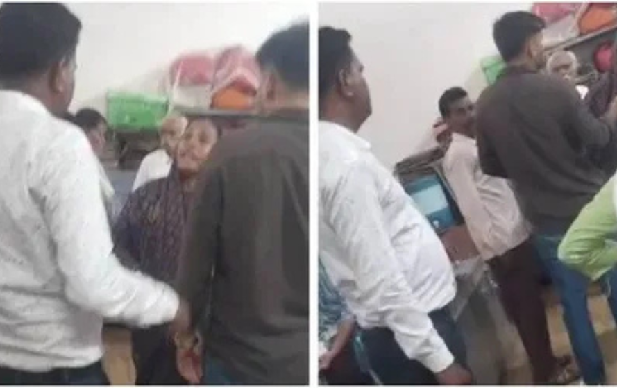 पटवारी की हरकतों से भड़की महिला