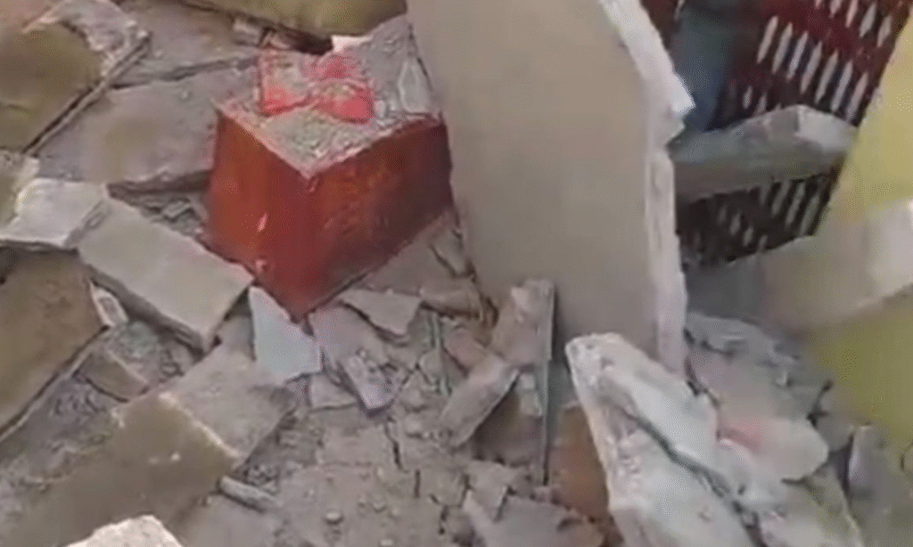 Temple Roof Collapse